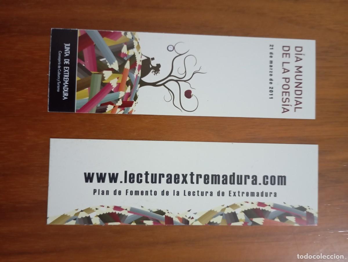Coleccionismo marcap&aacute;ginas: MARCAP&Aacute;GINAS. DIA MUNDIAL DE LA POESIA. LECTURA EXTREMADURA.