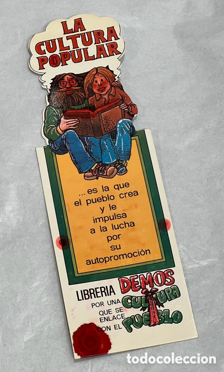Coleccionismo marcap&aacute;ginas: Marcapaginas. Libreria DEMOS. La Cultura Popular. A&ntilde;os 70.
