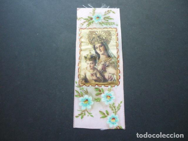 Coleccionismo marcap&aacute;ginas: NUESTRA SE&Ntilde;ORA DEL SAGRADO CORAZON MARCAPAGINAS EN TELA PINTADO A MANO 5 X 13,5 CM