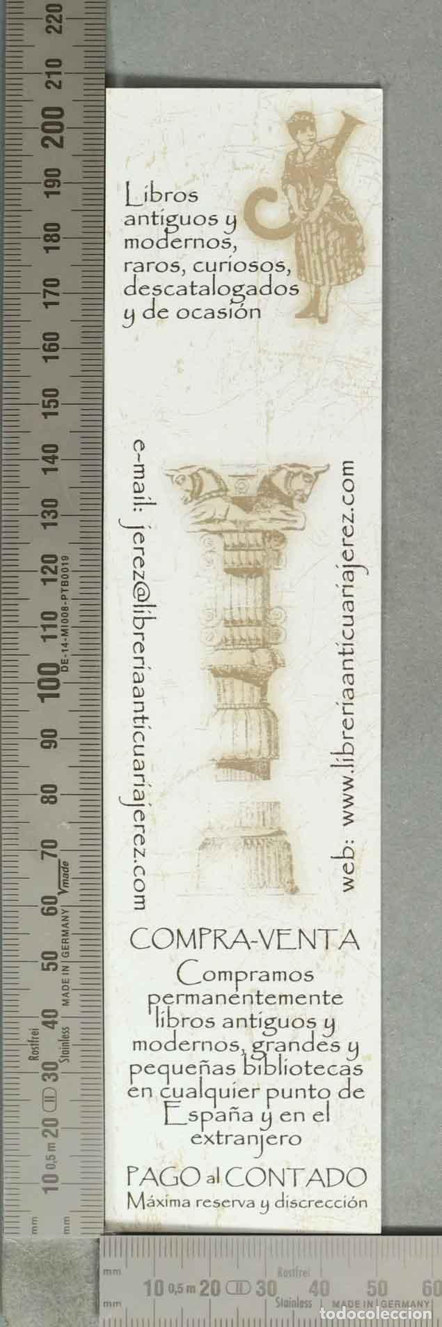 Coleccionismo marcap&aacute;ginas: MARCAPAGINAS. LIBRERIAL ANTICUARIA JEREZ