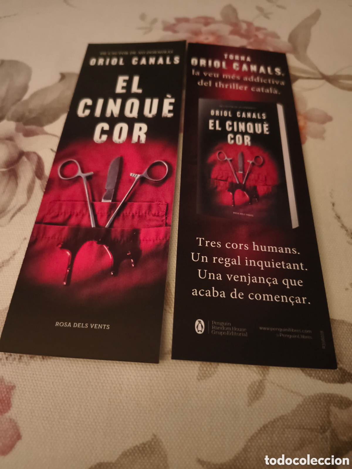Coleccionismo marcap&aacute;ginas: MARCAPAGINAS EL CINQUE COR-ORIOL CANALS-ROSA DELS VENTS