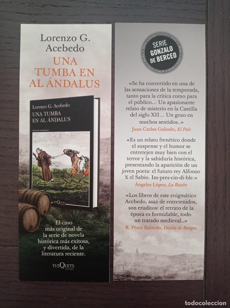 Coleccionismo marcap&aacute;ginas: MARCAP&Aacute;GINAS. TUSQUETS EDITORES. LORENZO G. ACEBEDO. UNA TUMBA EN AL &Aacute;NDALUS