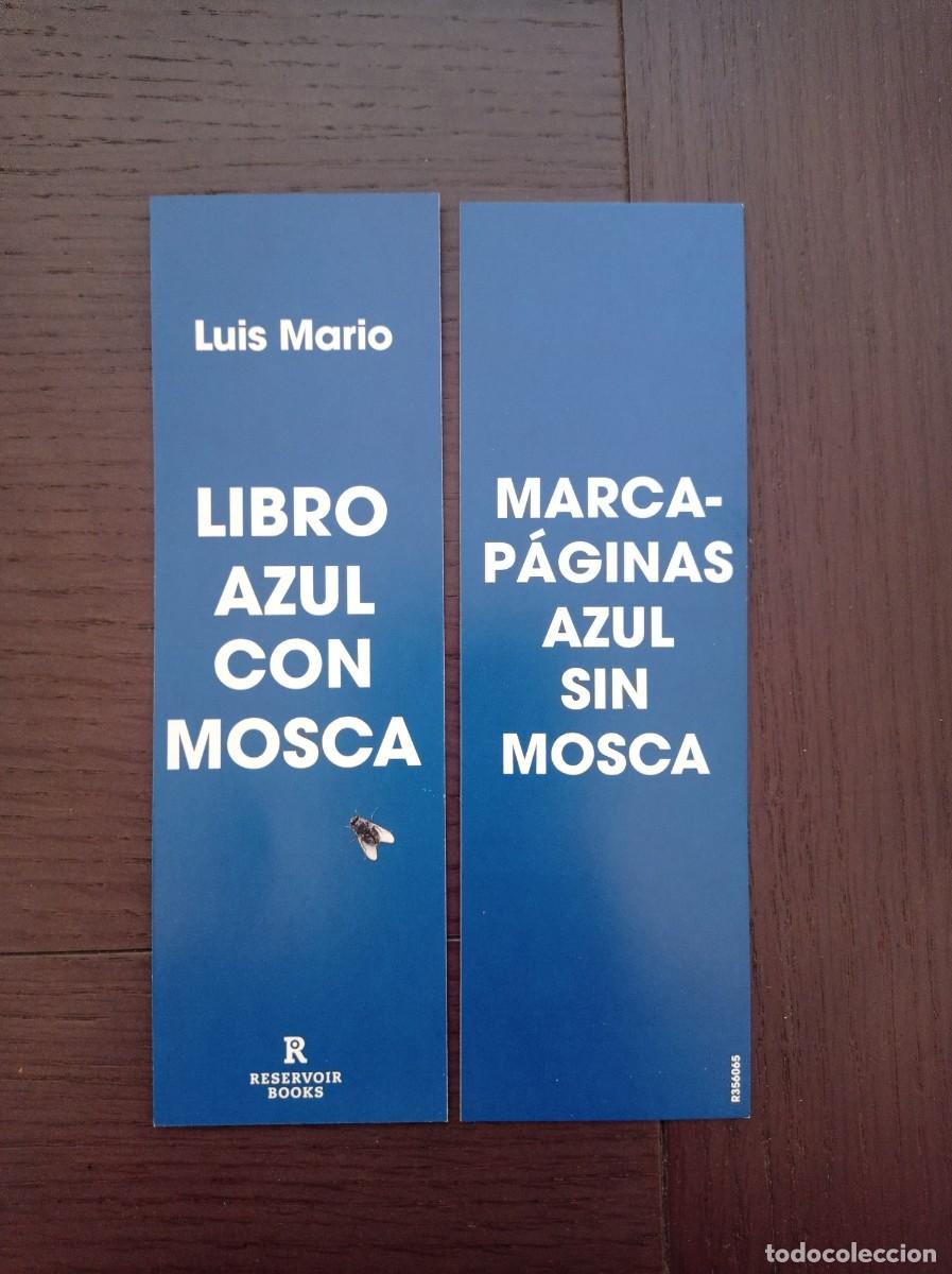 Coleccionismo marcap&aacute;ginas: MARCAP&Aacute;GINAS. RESERVOIR BOOKS. LUIS MARIO. LIBRO AZUL CON MOSCA
