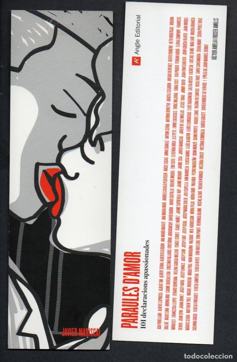Coleccionismo marcap&aacute;ginas: MARCAPAGINAS, PARAULES D'AMOR. JAVIER MARISCAL. ANGLE EDITORIAL.