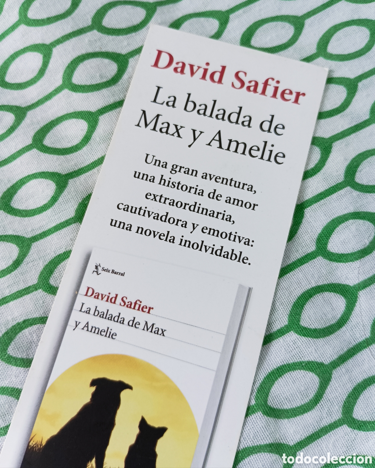 Coleccionismo marcap&aacute;ginas: MARCAP&Aacute;GINAS promo - libro LA BALADA DE MAX Y AMELIE de David Safier. Editorial Seix Barral.