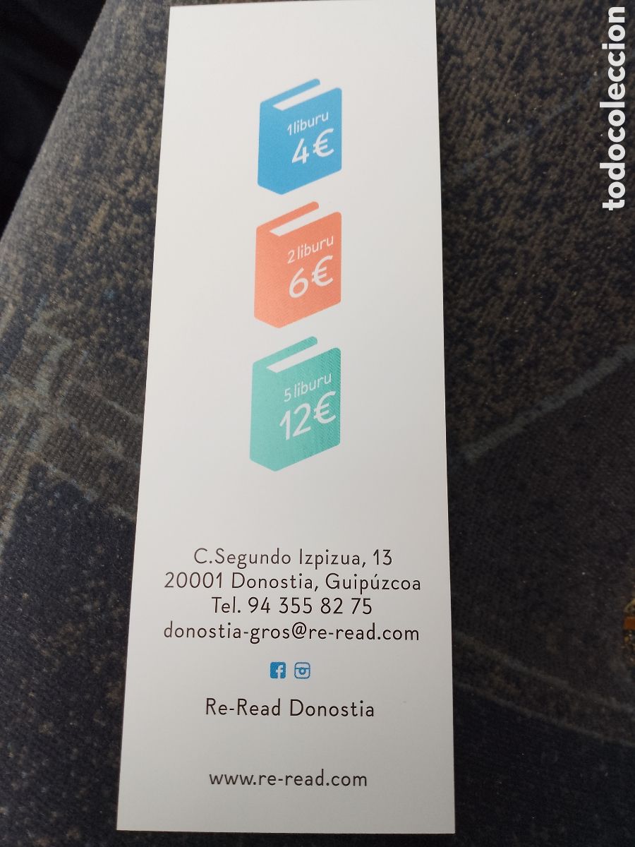 Coleccionismo marcap&aacute;ginas: RE-READ - MARCAPAGINAS-Hau ez da liburu bat . Donostia - Foto 2