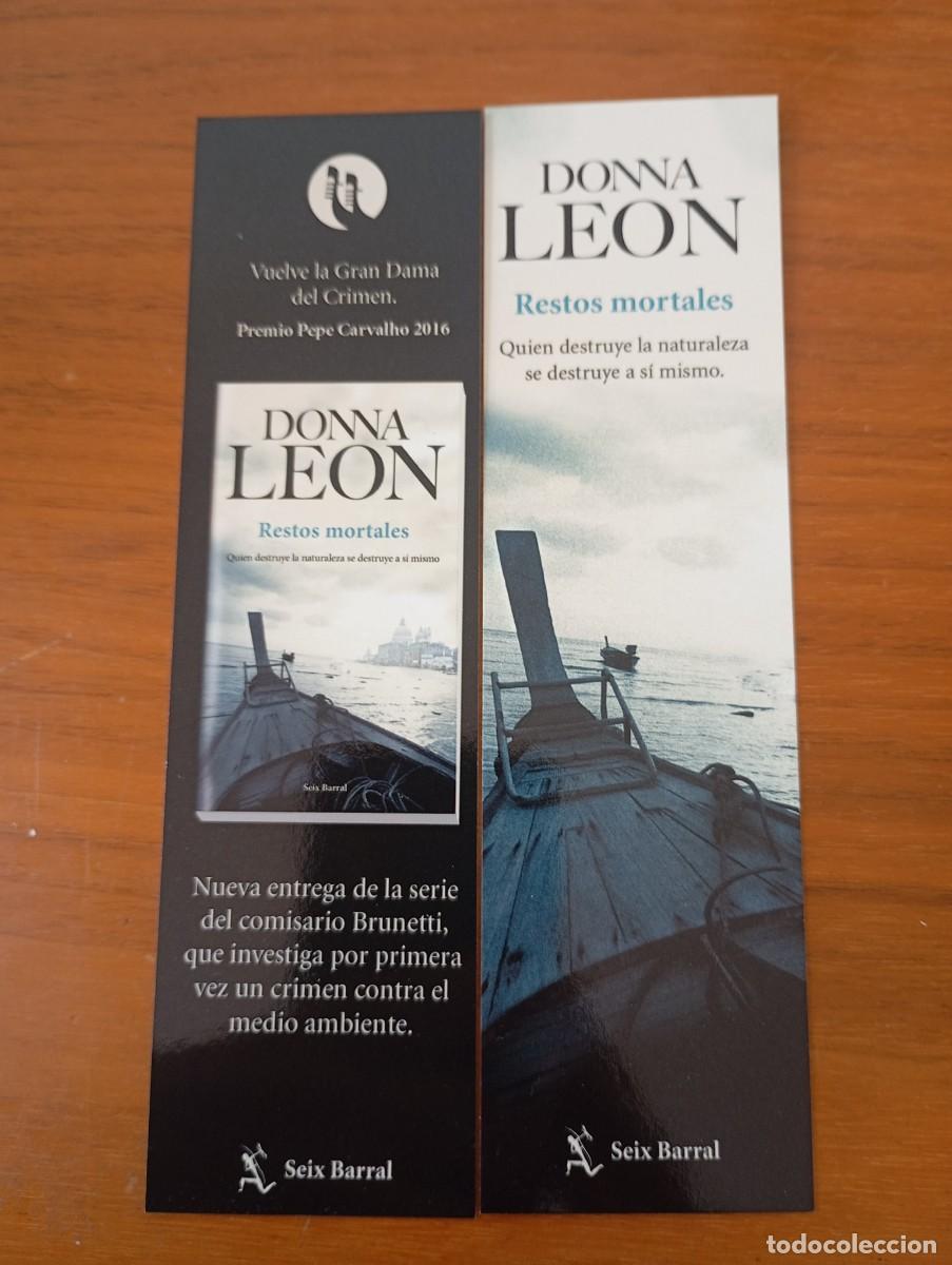Coleccionismo marcap&aacute;ginas: MARCAP&Aacute;GINAS. RESTOS MORTALES. DONNA LEON. SEIX BARRALL.