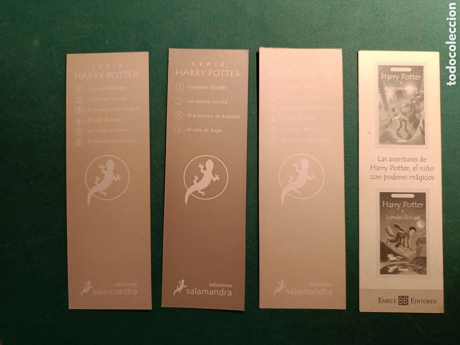 Coleccionismo marcap&aacute;ginas: CUATRO MARCAPAGINAS DE HARRY POTTER EDICIONES SALAMANDRA Y EMECE - Foto 2