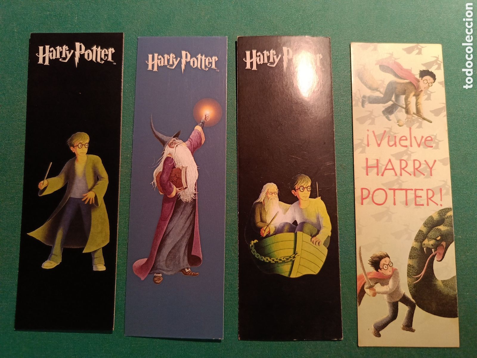 Coleccionismo marcap&aacute;ginas: CUATRO MARCAPAGINAS DE HARRY POTTER EDICIONES SALAMANDRA Y EMECE