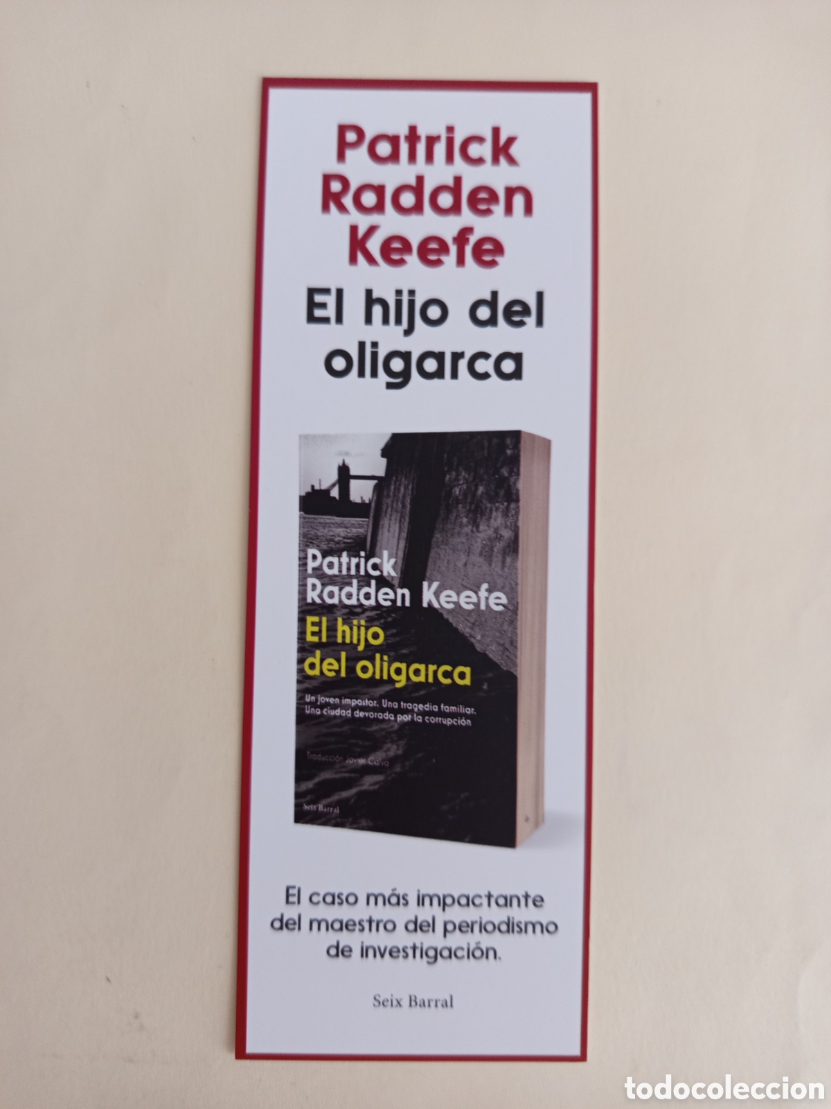 Coleccionismo marcap&aacute;ginas: Marcap&aacute;ginas. El hijo del oligarca de Patrick Radden Keefe. Pedido m&iacute;nimo 3 &euro;. Ver fotos .