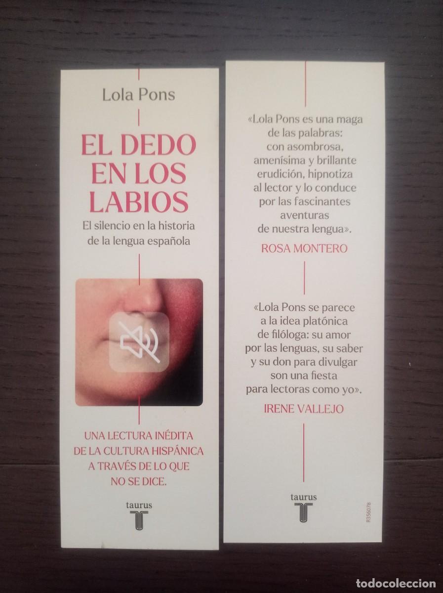 Coleccionismo marcap&aacute;ginas: MARCAP&Aacute;GINAS. TAURUS. LOLA PONS. EL DEDO EN LOS LABIOS