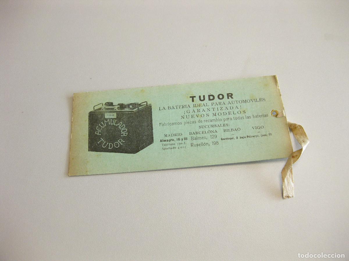 Coleccionismo marcap&aacute;ginas: ANTIGUO MARCAP&Aacute;GINAS PUBLICITARIO DE BATER&Iacute;AS TUDOR.