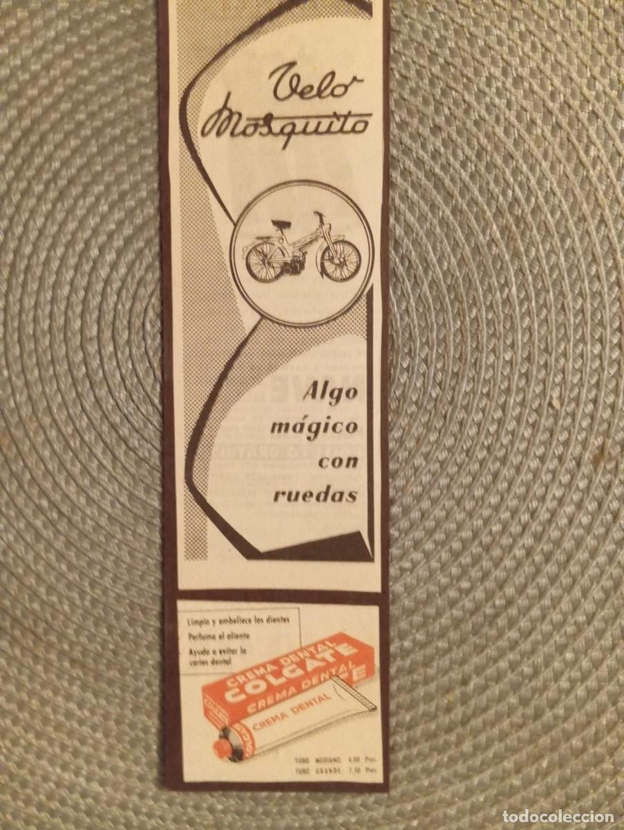 Coleccionismo marcap&aacute;ginas: 1 MARVAPAGINAS DE PUBLICIDAD ** VELO MOSQUITO / COLGATE **. . 24 x 6.6 CMS.2026