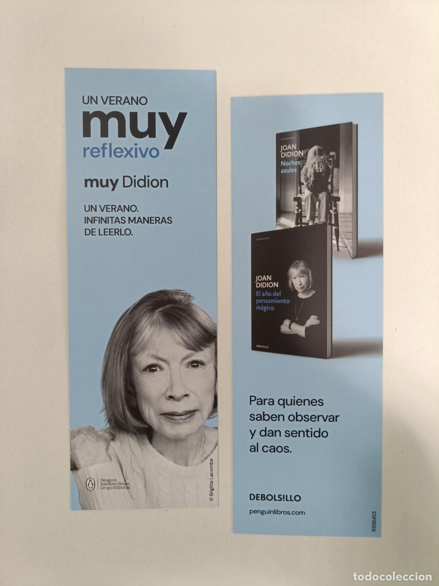 Coleccionismo marcap&aacute;ginas: MARCAP&Aacute;GINAS PENGUIN RANDOM HOUSE - JOAN DIDION - NOCHES AZULES - UN VERANO MUY REFLEXIVO