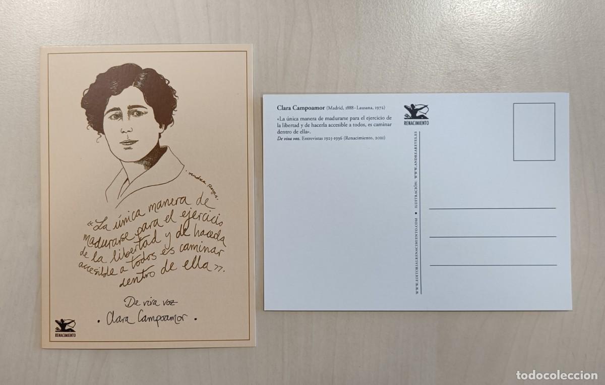 Coleccionismo marcap&aacute;ginas: MARCAP&Aacute;GINAS POSTAL - RENACIMIENTO - ESCRITORA CLARA CAMPOAMOR - DE VIVA VOZ