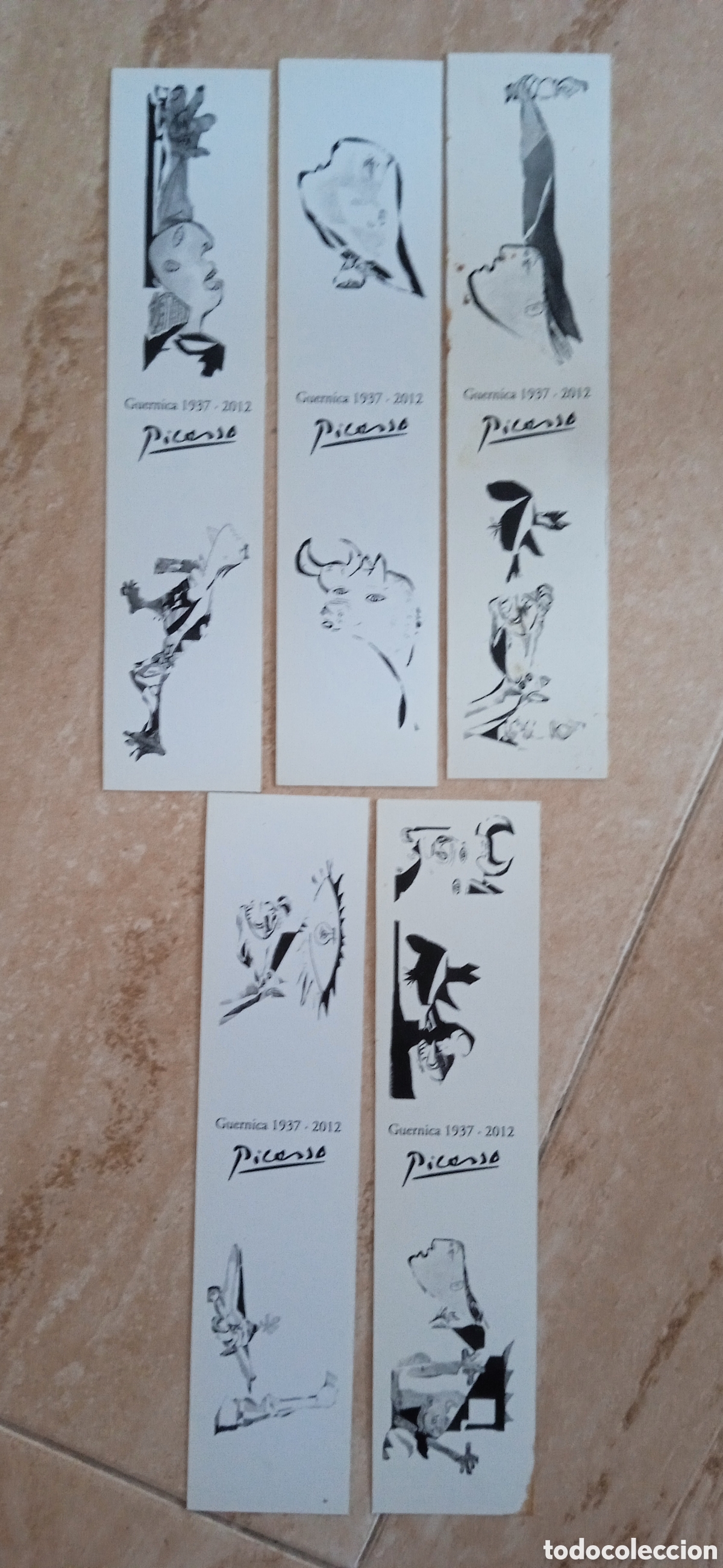 Coleccionismo marcap&aacute;ginas: Lote 5 marcap&aacute;ginas Picasso Gernika