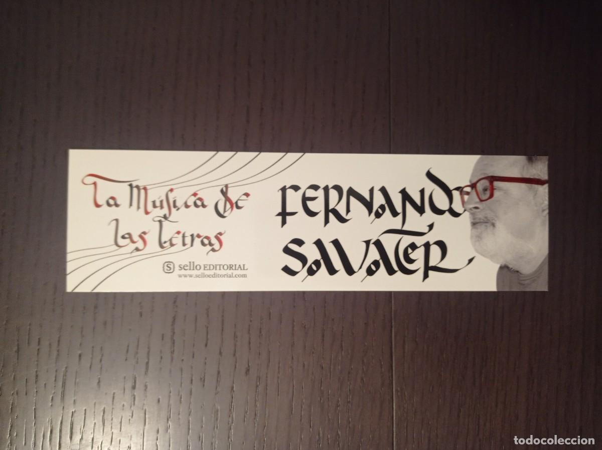 Coleccionismo marcap&aacute;ginas: MARCAP&Aacute;GINAS. SELLO EDITORIAL. FERNANDO SAVATER. LA M&Uacute;SICA DE LAS LETRAS