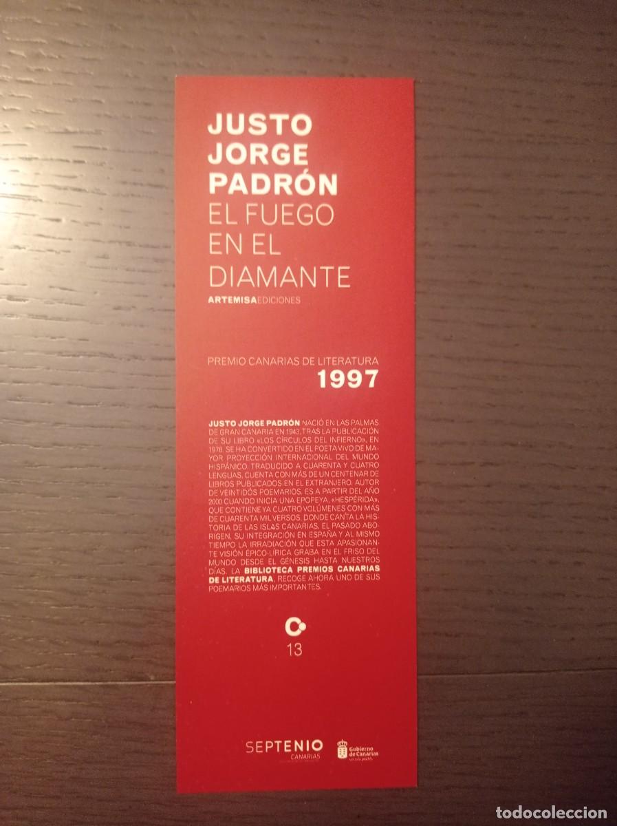 Coleccionismo marcap&aacute;ginas: MARCAP&Aacute;GINAS. ARTEMISA EDICIONES. JUSTO JORGE PADR&Oacute;N. EL FUEGO EN EL DIAMANTE
