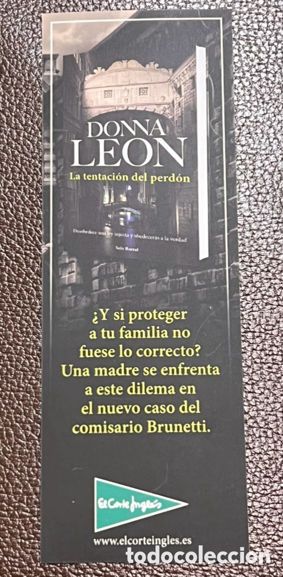 Coleccionismo marcap&aacute;ginas: Marcapaginas. Dona Le&oacute;n. Seix Barral. - Foto 2
