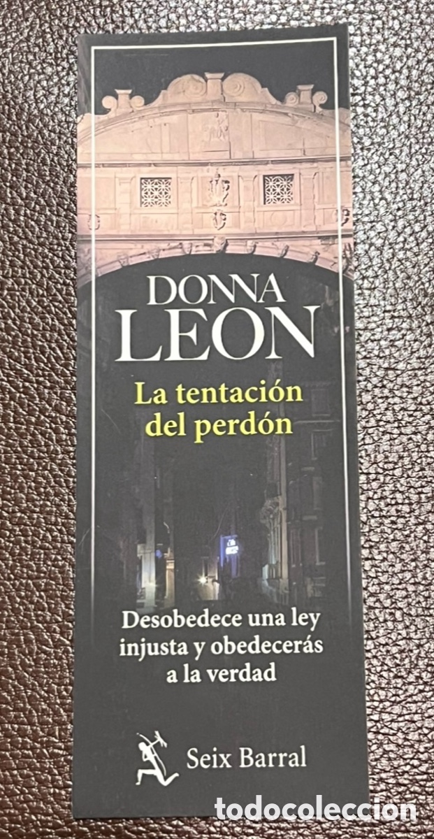 Coleccionismo marcap&aacute;ginas: Marcapaginas. Dona Le&oacute;n. Seix Barral. - Foto 1