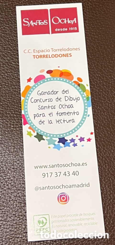 Coleccionismo marcap&aacute;ginas: Marcapaginas. D&iacute;a del Libro. Torrelodones. Madrid. - Foto 2