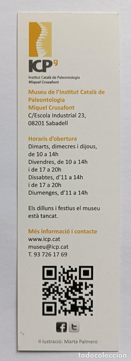 Coleccionismo marcap&aacute;ginas: marcap&aacute;ginas VIU LA PALEO AL MUSEU DE L&acute;ICP - Foto 2