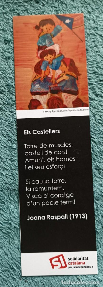 Coleccionismo marcap&aacute;ginas: marcap&aacute;ginas ELS CASTELLERS Solidaritat Catalana