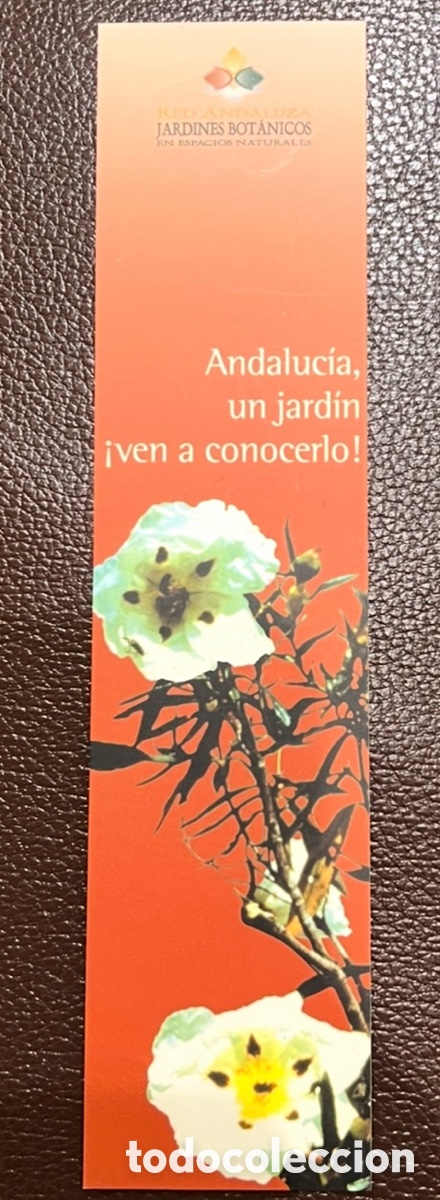 Coleccionismo marcap&aacute;ginas: Marcapaginas. Red Andaluza. Jardines Bot&aacute;nicos en Espacios Naturales. Junta de Andaluc&iacute;a.