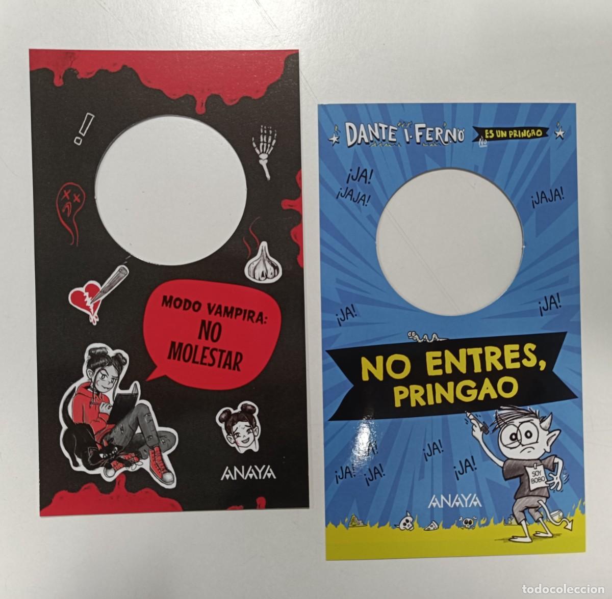 Coleccionismo marcap&aacute;ginas: MARCAP&Aacute;GINAS POSTAL - ANAYA - DANTE Y FERNO: NO ENTRES PRINGAO - MODO VAMPIRA: NO MOLESTAR