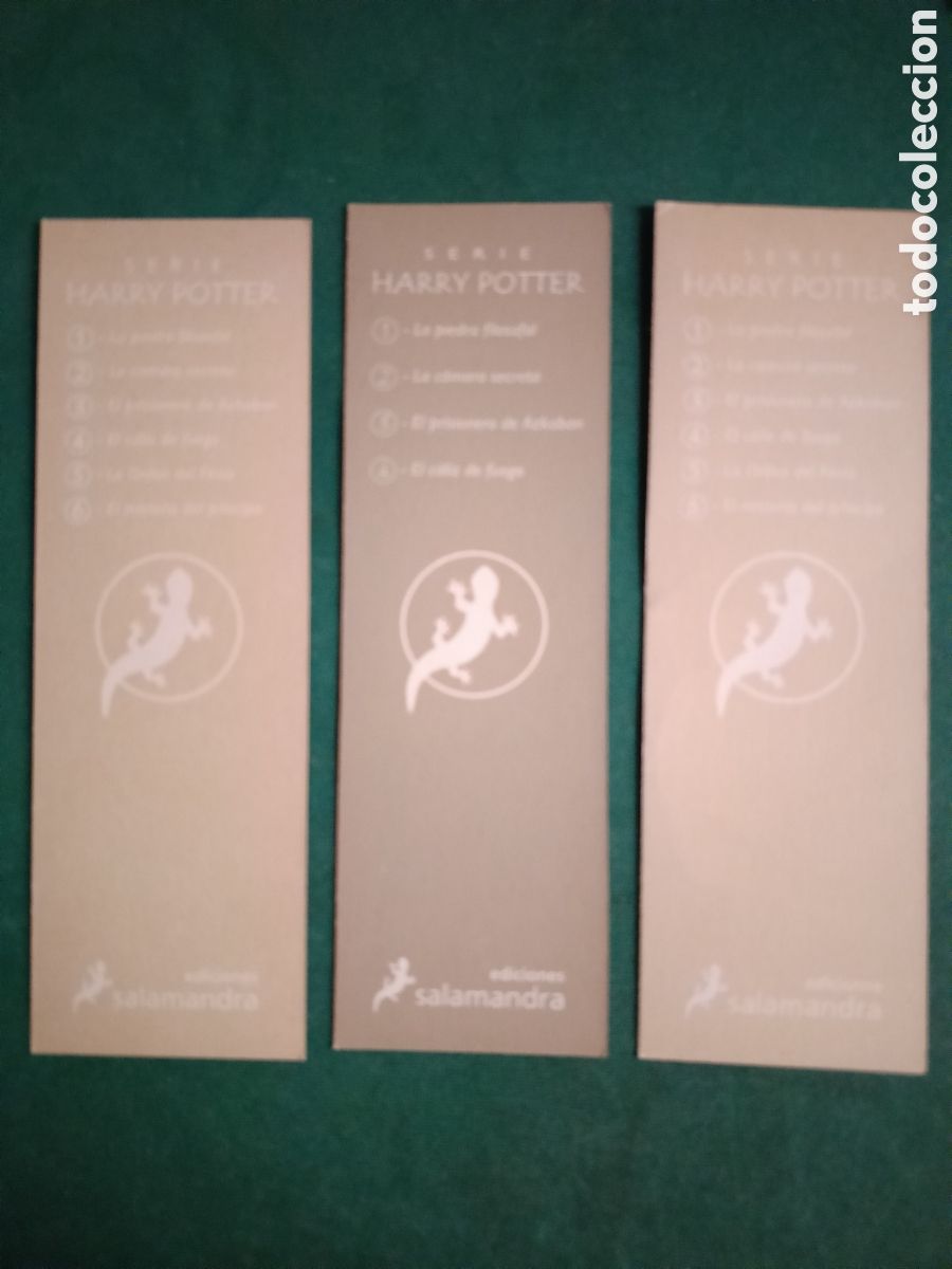 Coleccionismo marcap&aacute;ginas: TRES MARCAPAGINAS DE HARRY POTTER - EDICIONES SALAMANDRA - Foto 2