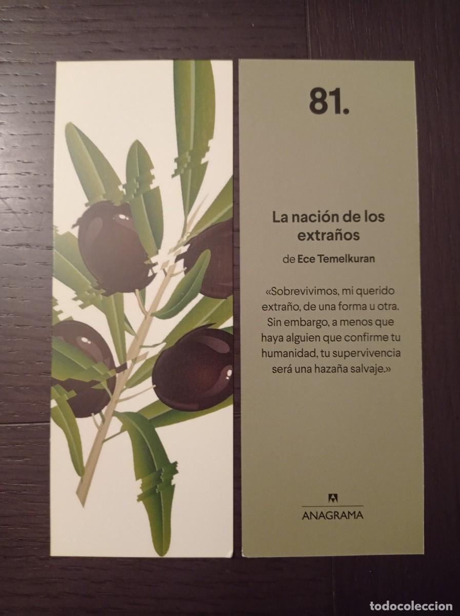 Coleccionismo marcap&aacute;ginas: MARCAP&Aacute;GINAS. ANAGRAMA. N&ordm; 81. ECE TEMELKURAN. LA NACI&Oacute;N DE LOS EXTRA&Ntilde;OS