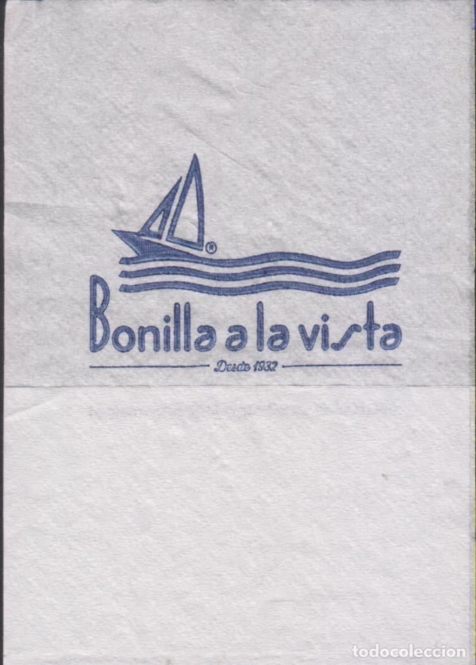 Coleccionismo marcap&aacute;ginas: servilleta papel BONILLA A LA VISTA Ferrol Espa&ntilde;a SOY.YO