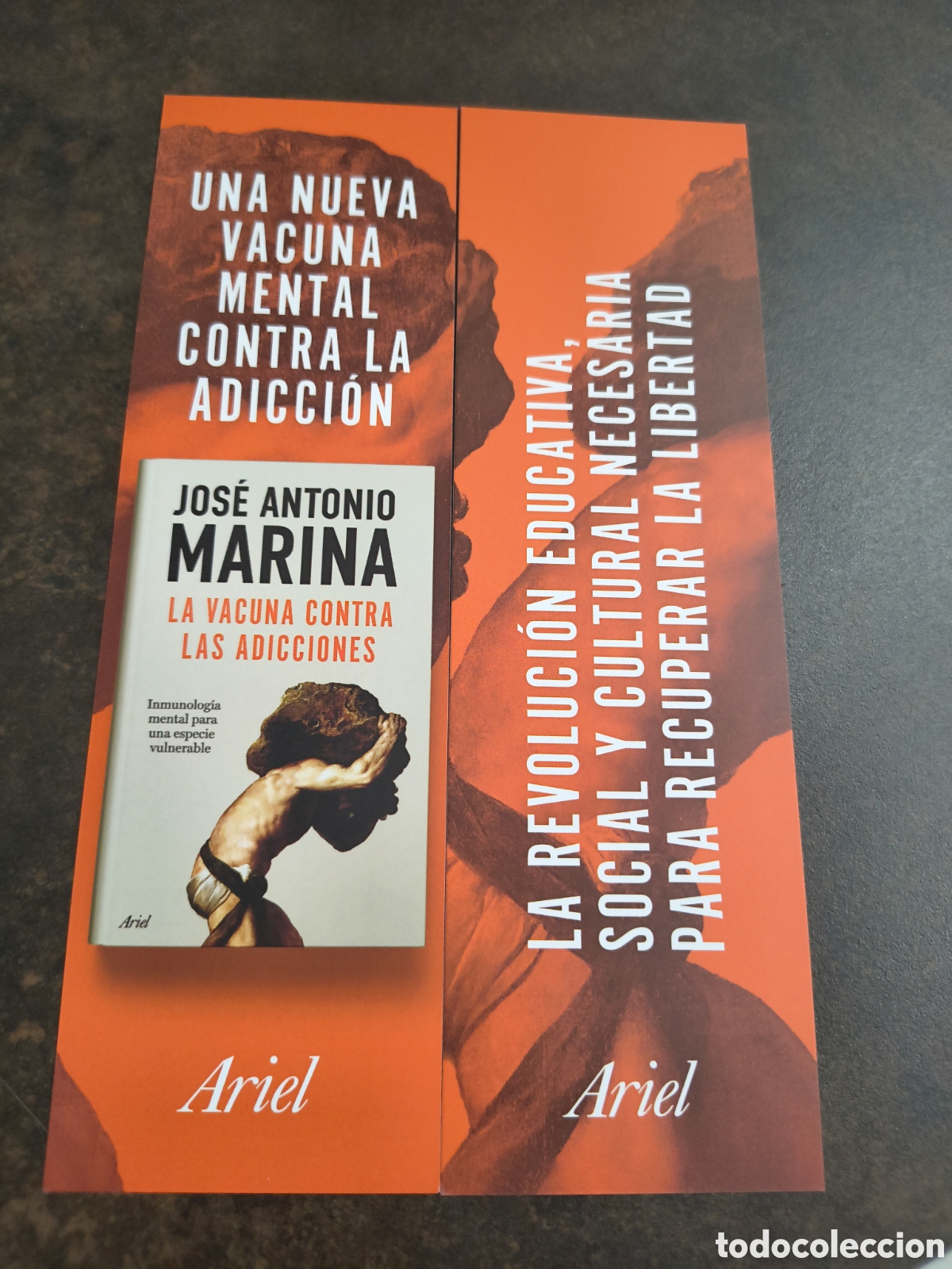 Coleccionismo marcap&aacute;ginas: MARCAPAGINAS LA VACUNA CONTRA LAS ADICCIONES-JOSE ANTONIO MARINA-ARIEL