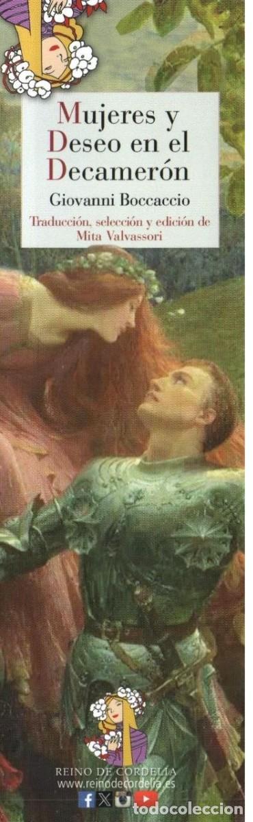 Collectables Bookmark: MARCAP&Aacute;GINAS. REINO DE CORDELIA. GIOVANNI BOCCACCIO. MUJERES Y DESEO EN EL DECAMER&Oacute;N