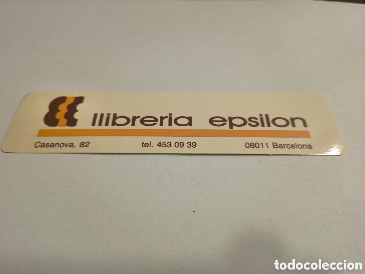 Coleccionismo marcap&aacute;ginas: MARCAPAGINAS VINTAGE LIBRERIA EPSILON. BARCELONA