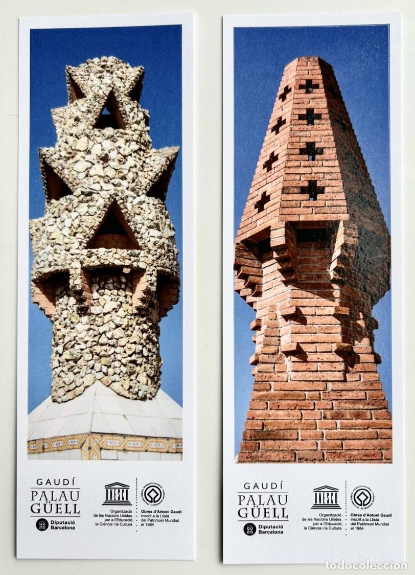 Coleccionismo marcap&aacute;ginas: Lote 2 Punto de Libro Lectura Marcap&aacute;ginas GAUDI Chimeneas