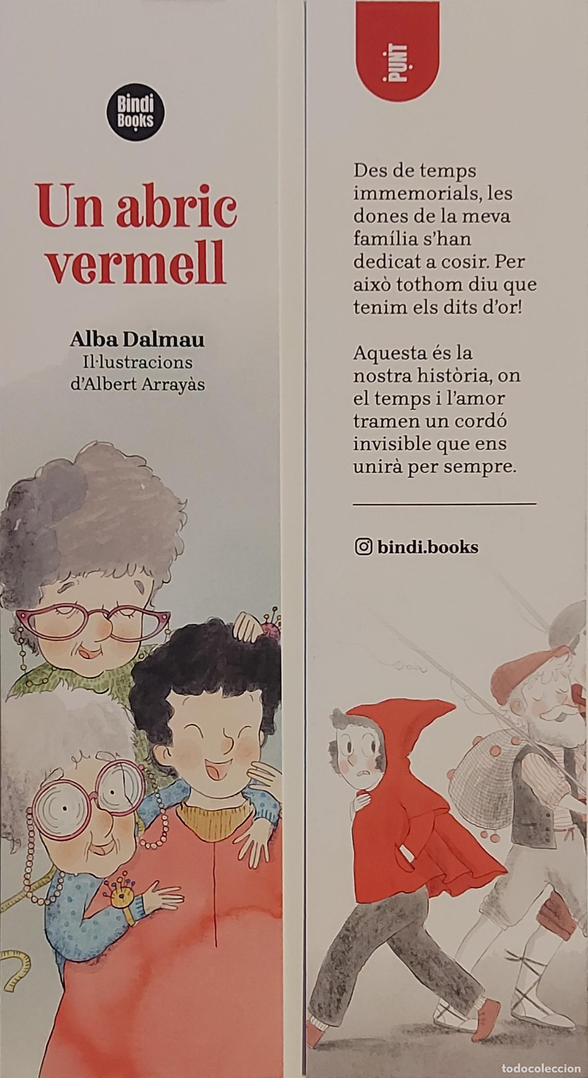 Coleccionismo marcap&aacute;ginas: MARCAPAGINAS - BINDI BOOKS - ALBA DALMAU - UN ABRIC VERMELL