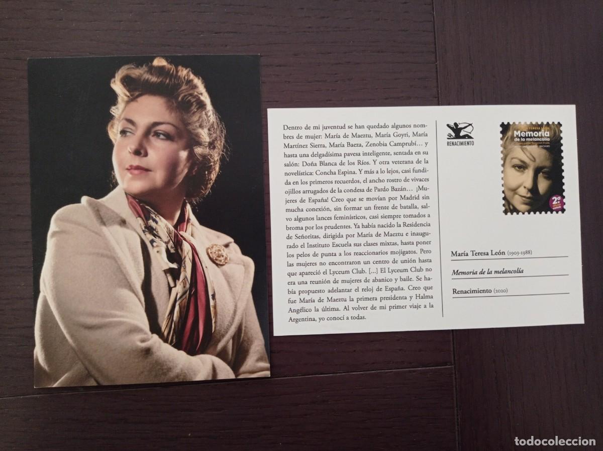 Coleccionismo marcap&aacute;ginas: MARCAP&Aacute;GINAS. TAMA&Ntilde;O POSTAL. RENACIMIENTO. MAR&Iacute;A TERESA LE&Oacute;N. MEMORIA DE LA MELANCOL&Iacute;A
