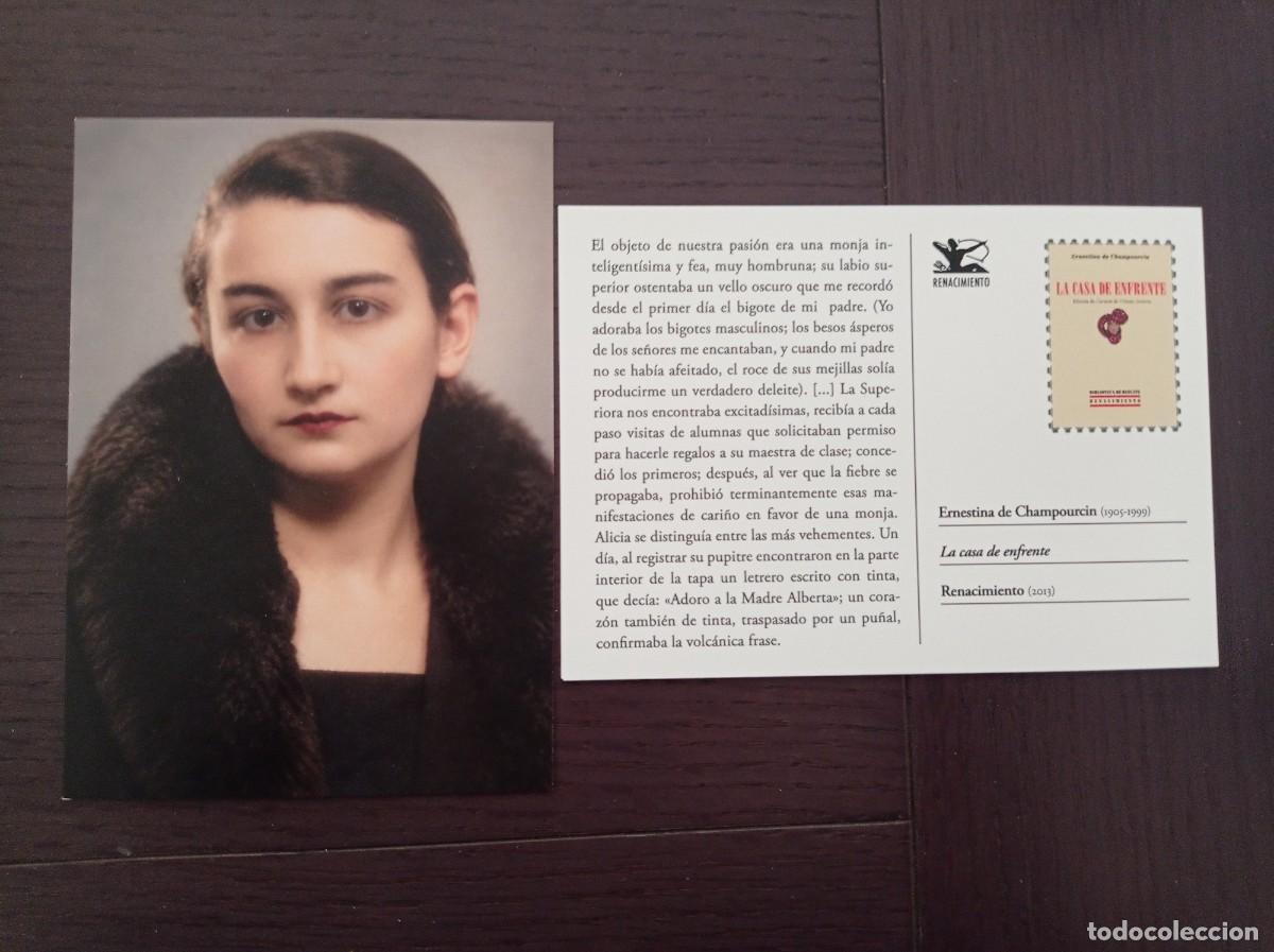 Coleccionismo marcap&aacute;ginas: MARCAP&Aacute;GINAS. TAMA&Ntilde;O POSTAL. RENACIMIENTO. ERNESTINA DE CHAMPOURCIN. LA CASA DE ENFRENTE