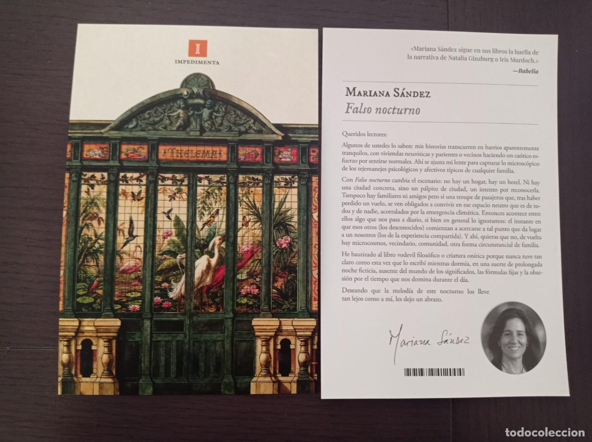 Coleccionismo marcap&aacute;ginas: MARCAP&Aacute;GINAS. IMPEDIMENTA. TAMA&Ntilde;O POSTAL GRANDE. MARIANA S&Aacute;NDEZ. FALSO NOCTURNO
