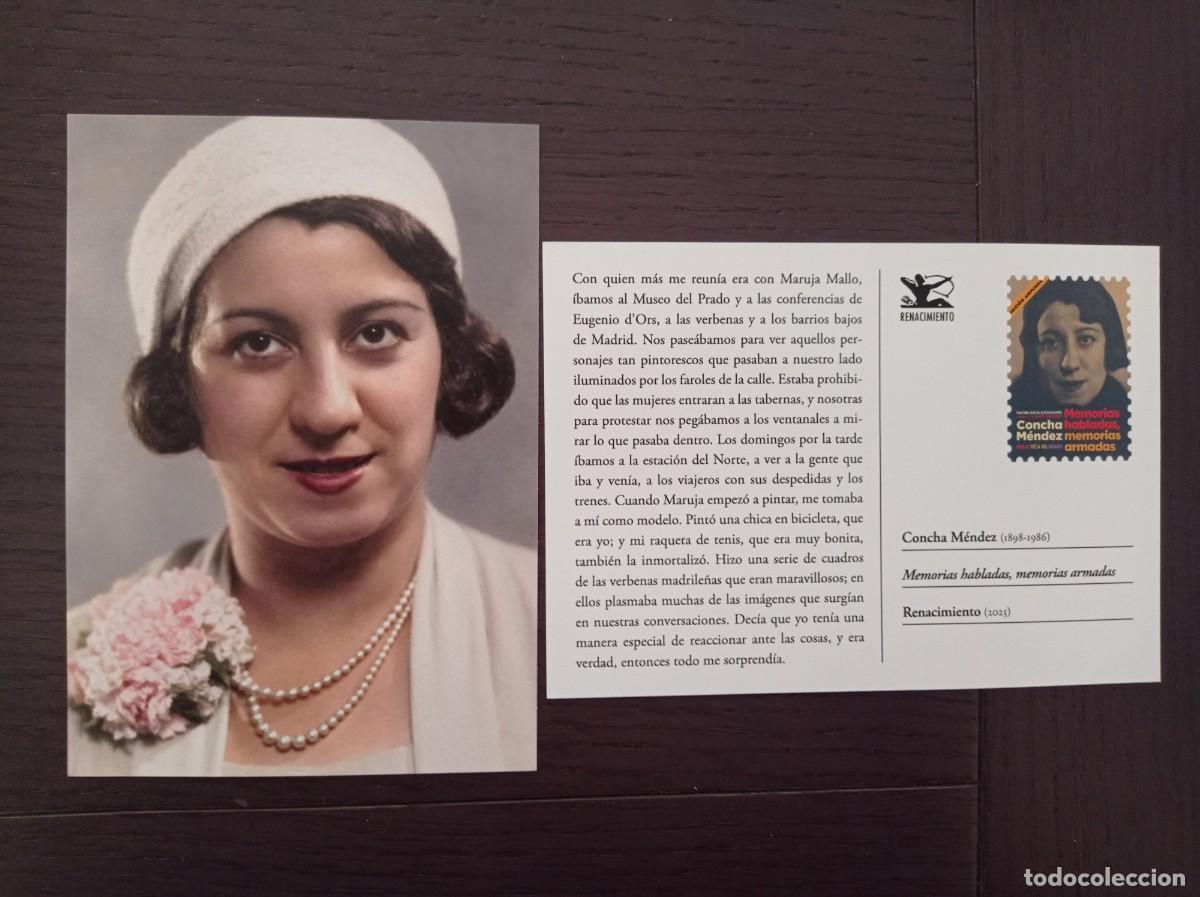 Coleccionismo marcap&aacute;ginas: MARCAP&Aacute;GINAS. TAMA&Ntilde;O POSTAL. RENACIMIENTO. CONCHA M&Eacute;NDEZ. MEMORIAS HABLADAS, MEMORIAS ARMADAS