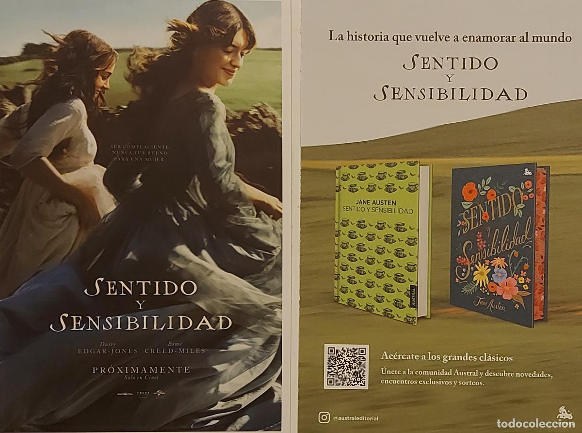 Coleccionismo marcap&aacute;ginas: MARCAPAGINAS - AUSTRAL - JANE AUSTEN - SENTIDO Y SENSIBILIDAD - T POSTAL