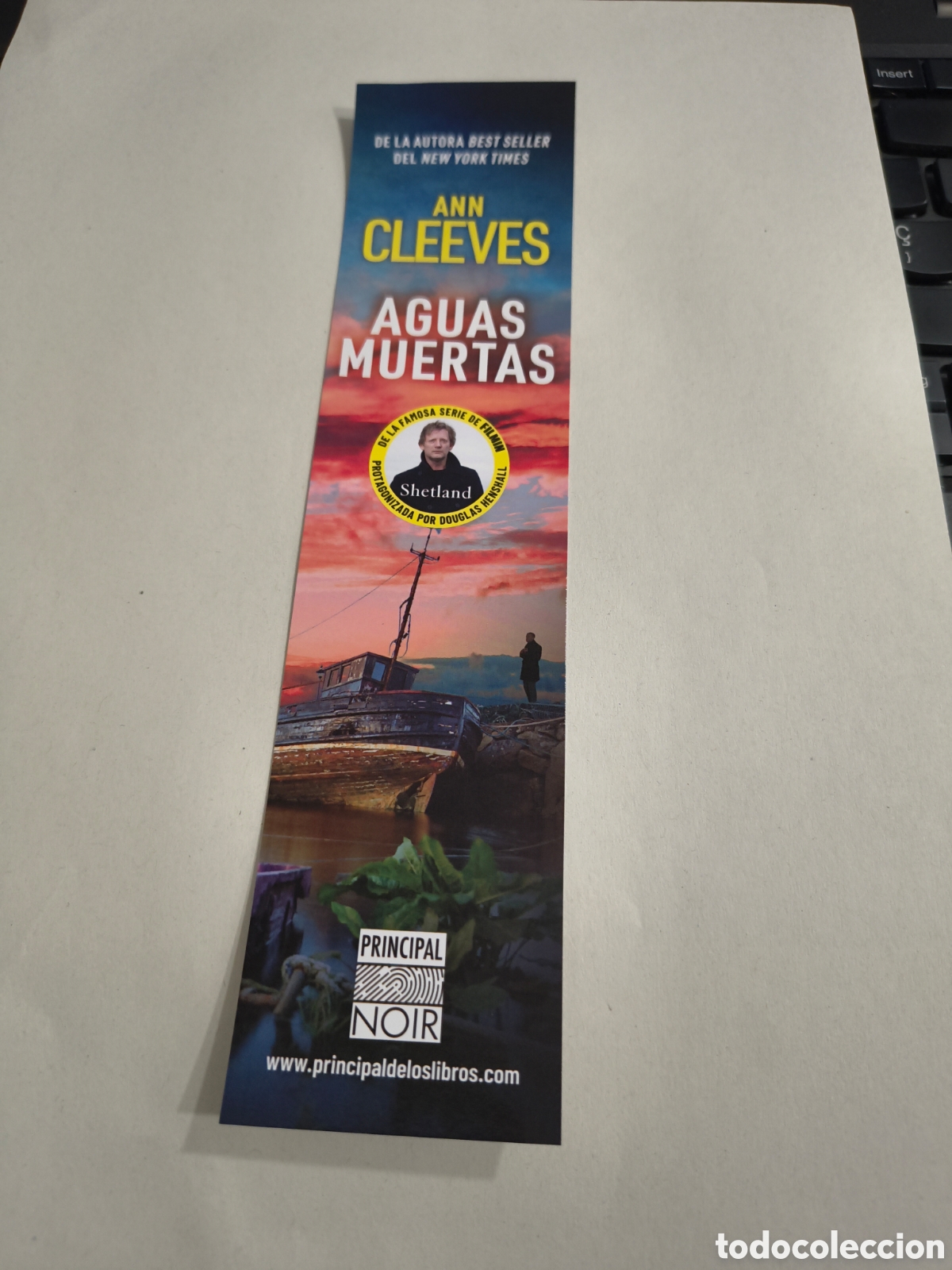 Coleccionismo marcap&aacute;ginas: MARCAPAGINAS AGUAS MUERTAS-ANN CLEEVES-PRINCIPAL NOIR