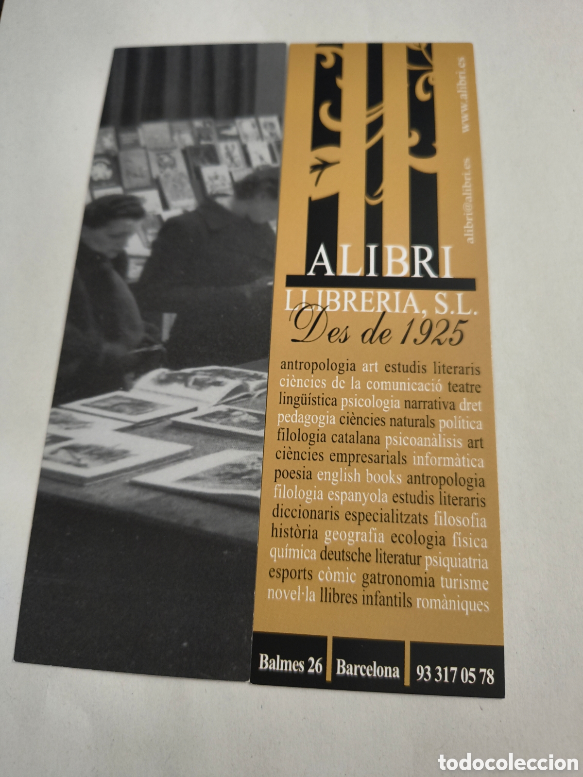 Coleccionismo marcap&aacute;ginas: MARCAPAGINAS LIBRERIA ALIBRI BARCELONA