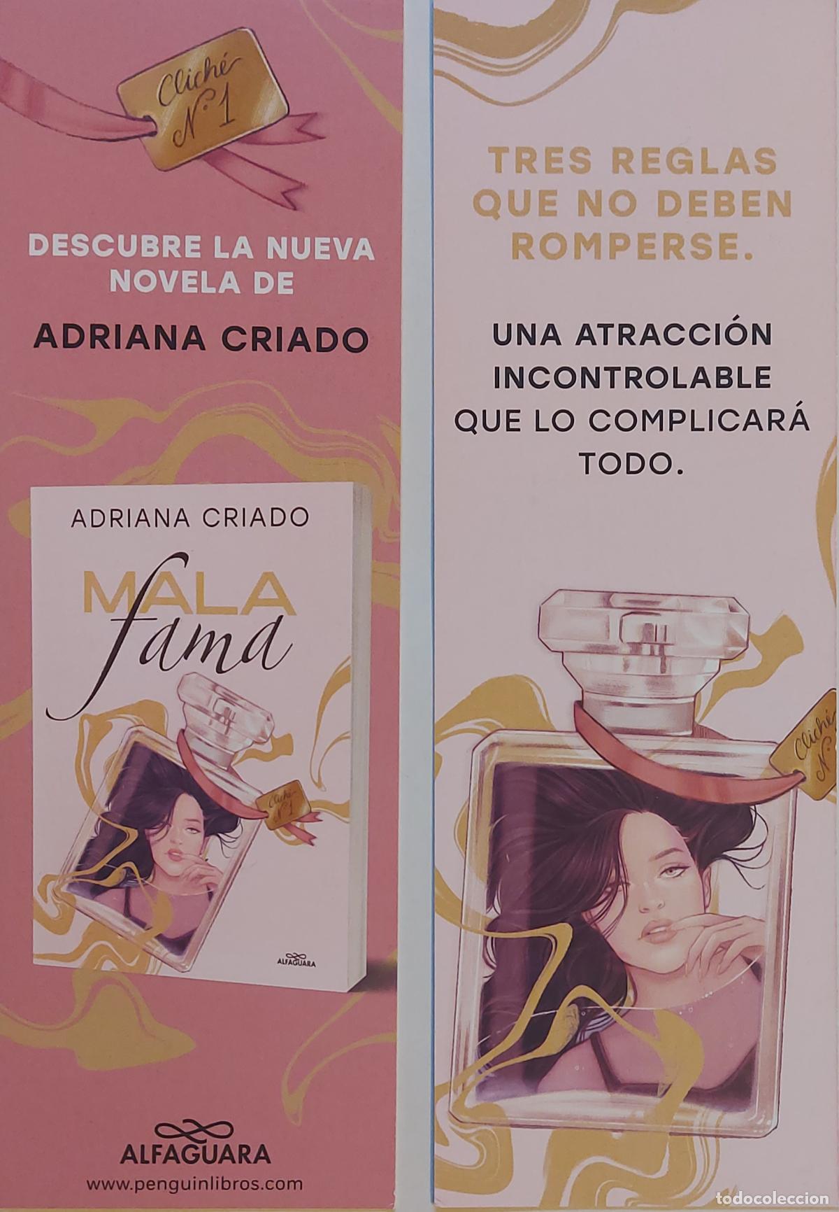 Sammeln von Lesezeichen: MARCAPAGINAS - ALFAGUARA - MALA FAMA - ADRIANA CRIADO