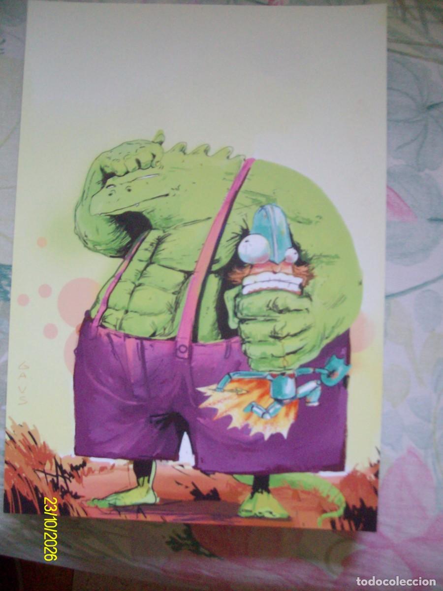 Coleccionismo marcap&aacute;ginas: MARCAPAGINAS MAS GRANDE QUE POSTAL DIA DEL LIBRO Y SANT JORDI 2026 ILUSTRACION CARLOS CHAVEZ