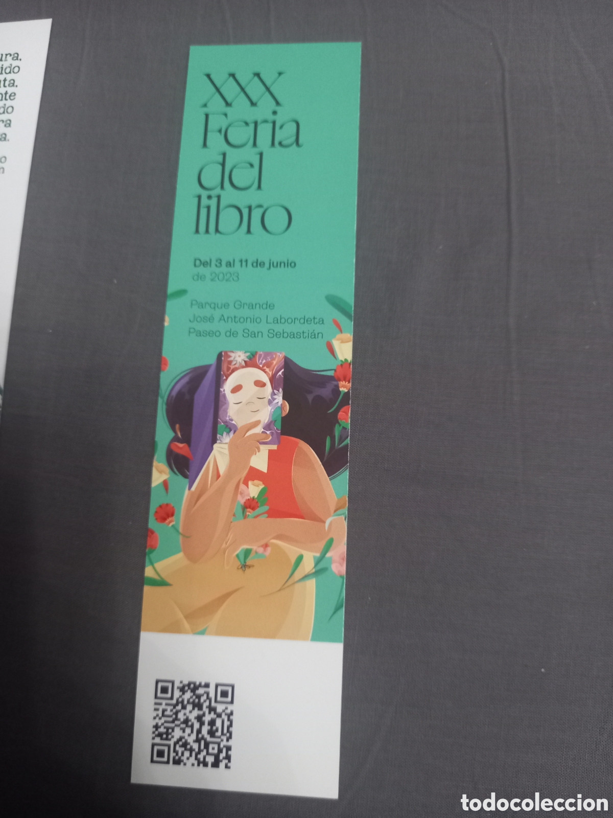Coleccionismo marcap&aacute;ginas: Marcapaginas o punto de libro. XXX feria del libro en Zaragoza a&ntilde;o 2023. Del 3 al 11 de junio.