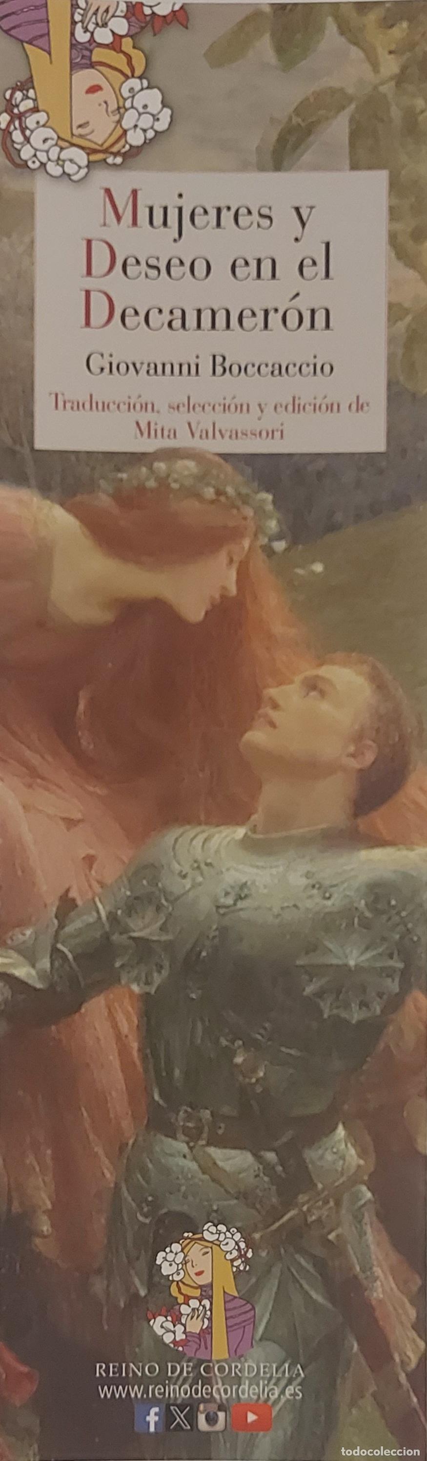 Coleccionismo marcap&aacute;ginas: MARCAPAGINAS - REINO DE CORDELIA - GIOVANNI BOCCACCIO - MUJERES Y DESEO EN EL DECAMER&Oacute;N