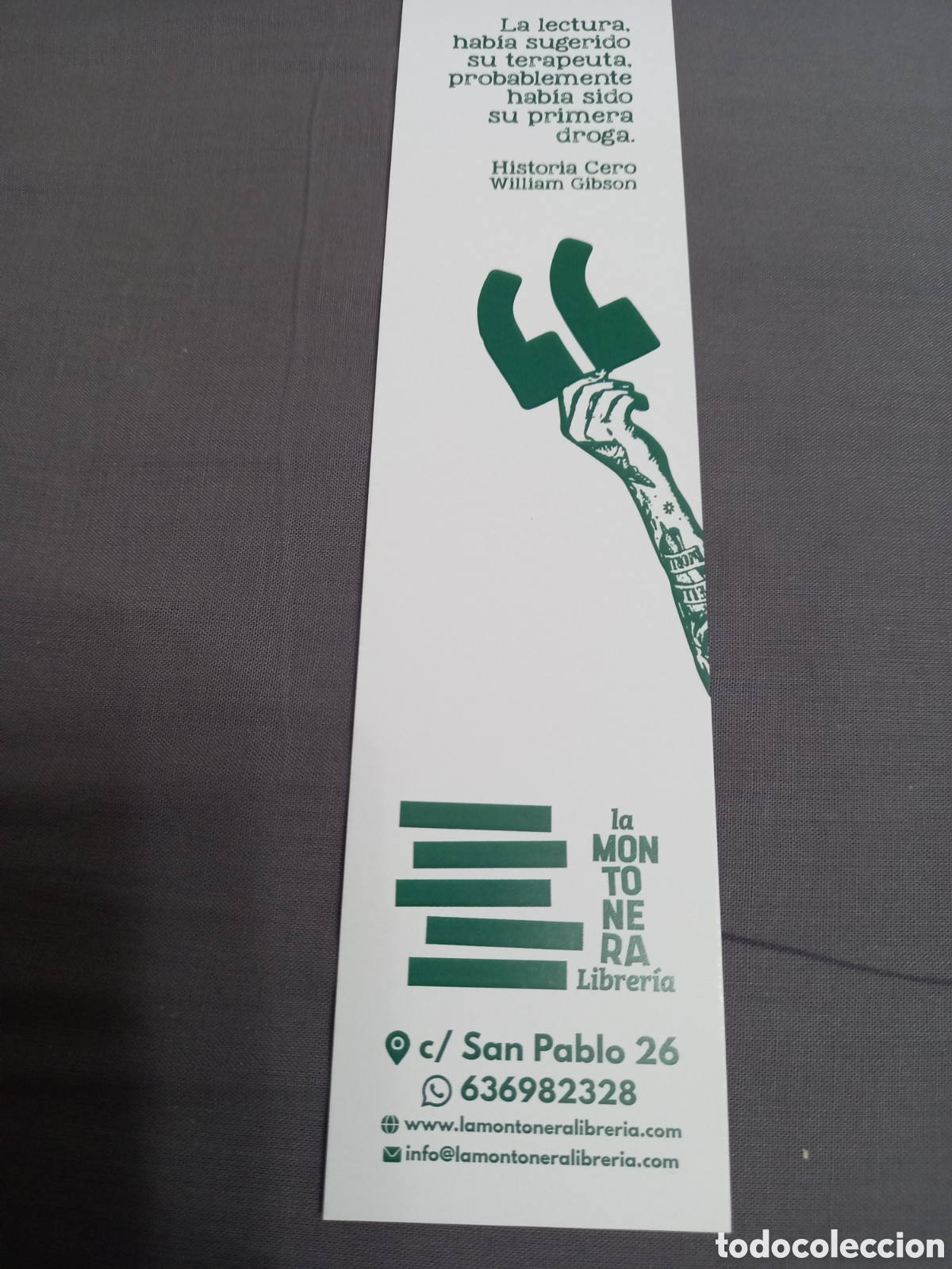 Coleccionismo marcap&aacute;ginas: Marcap&aacute;ginas o punto de libro. Librer&iacute;a la Montonera Zaragoza
