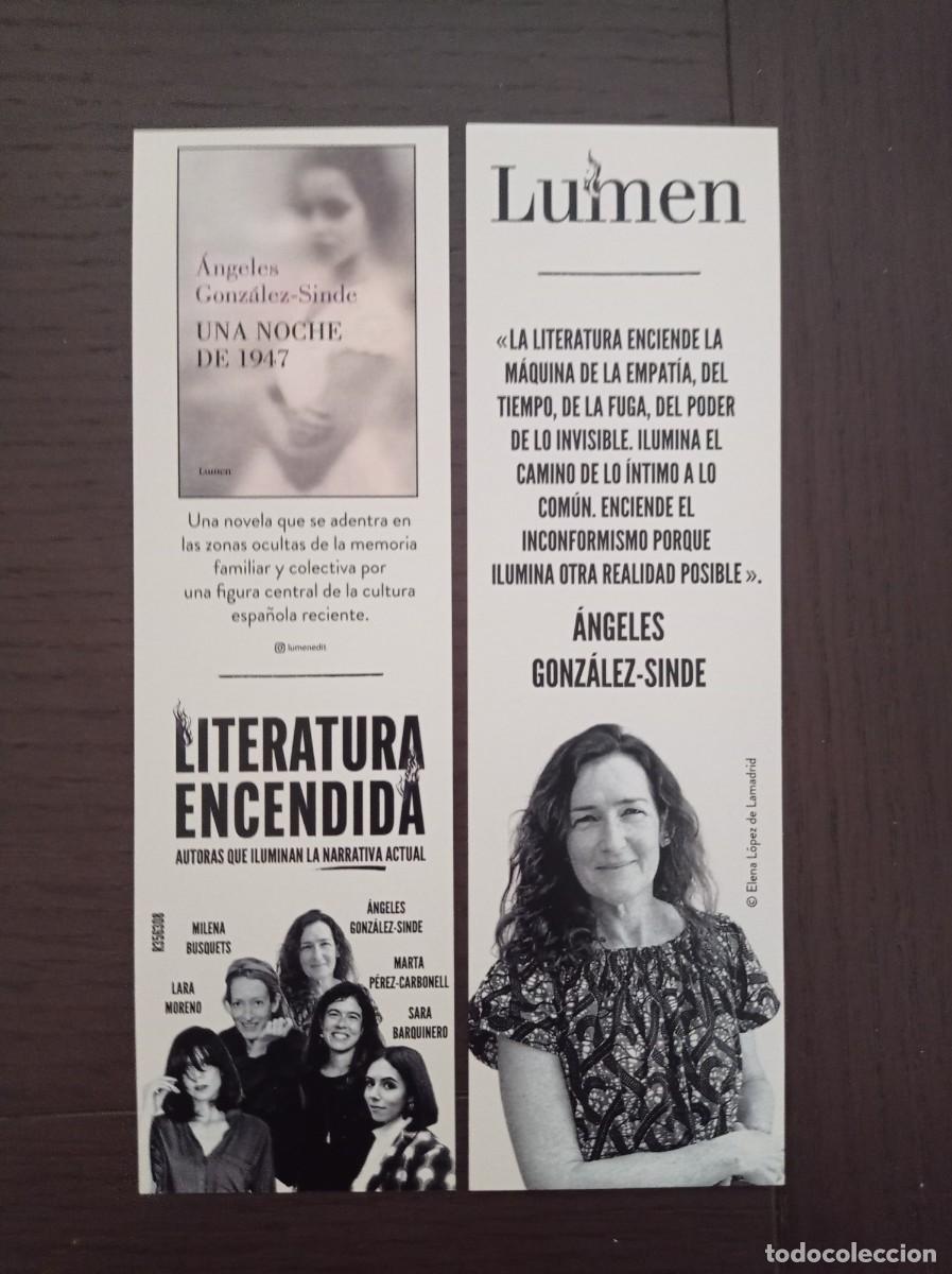 Coleccionismo marcap&aacute;ginas: MARCAP&Aacute;GINAS. LUMEN. &Aacute;NGELES GONZ&Aacute;LEZ-SINDE. UNA NOCHE DE 1947